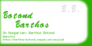 botond barthos business card
